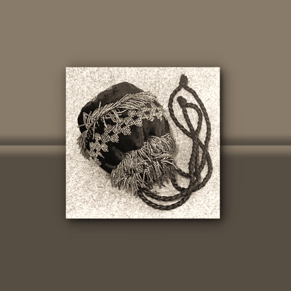 Grownup Fable Beaded Pouch Bag with Fringe - Picture 4 of 4